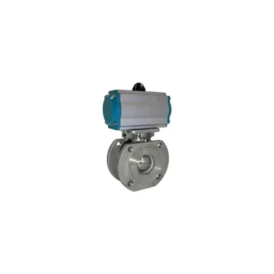Кран шаровой межфланцевый NEWKEY AISI304 DN25 (1), с двухсторонним пневмоприводом AT52D NK-BIFp25/4*AT52D