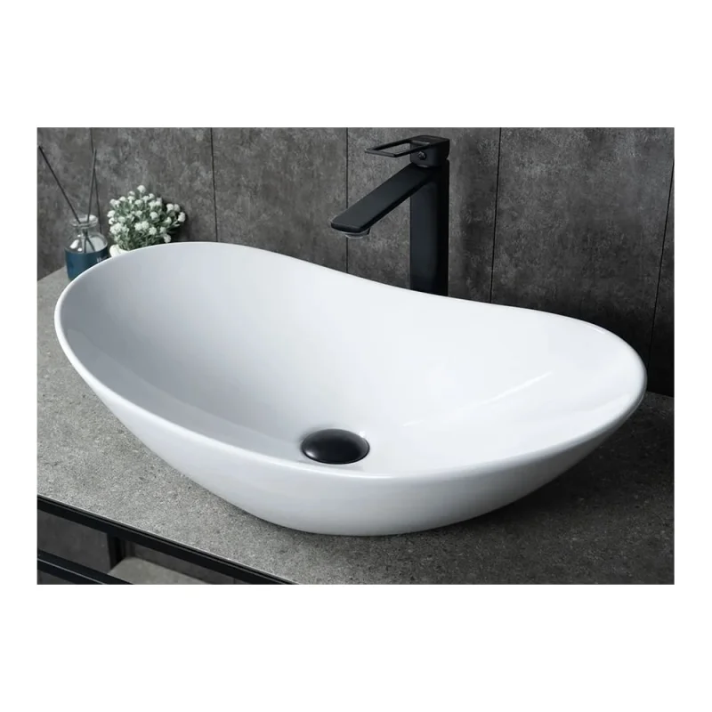 Раковина Gid N9811 накладная белая 61x37x15 51175