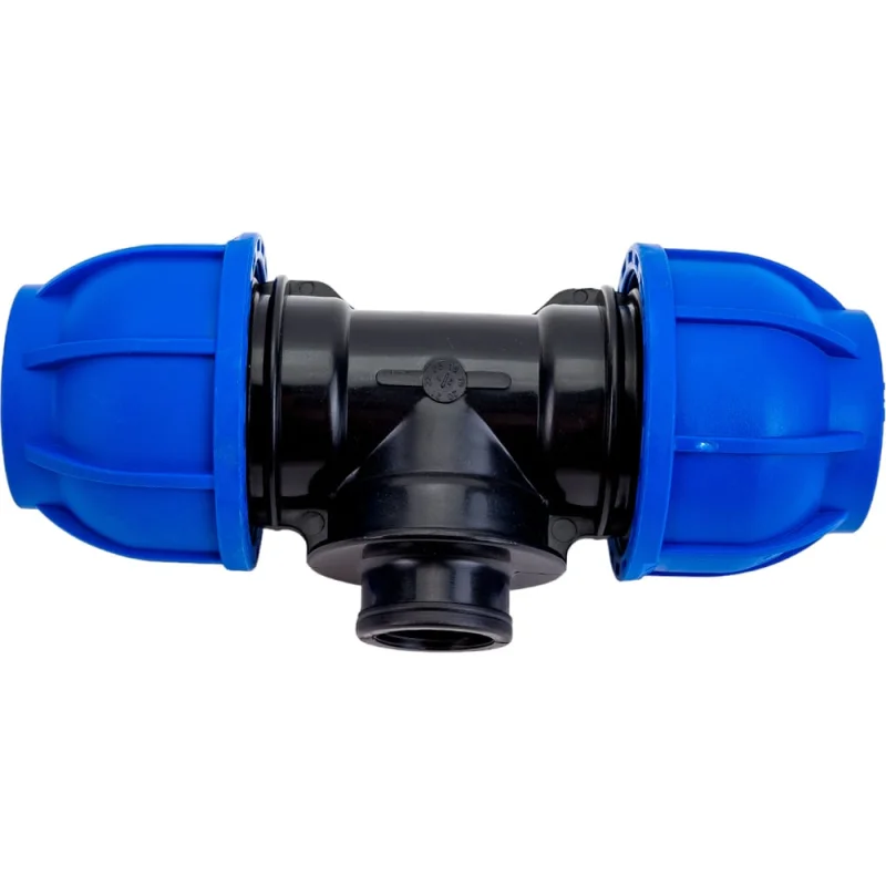 Тройник компрессионный вн. резьба TEBO ПНД 32x1/2" T-ПНД.Тр.4.32-12.CN