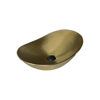 Раковина Gid Gd9811 накладная, золотая, 61x37x15 53340