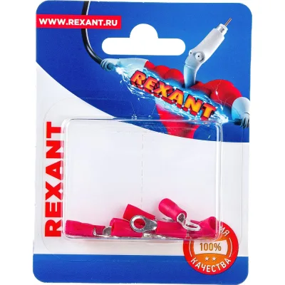 Кольцевой изолированный наконечник REXANT d 4,3 мм 0,5-1,5 мм2 НКи 1.5-4 красный 10 шт 06-0414-A