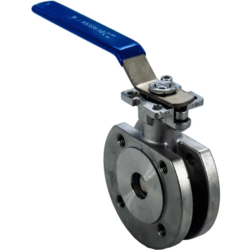 Кран шаровый межфланцевый под привод NEWKEY (1PC) нержавеющий, AISI304 DN25 (1"), (CF8), PN16 NK-BIFp25/4