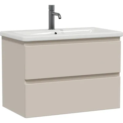Тумба подвесная Sanstar Riana 70 с раковиной Como 70 (комплект) для ванной комнаты, cappuccino 520.1-1.4.1.ККОМ