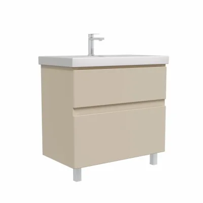 Тумба напольная Sanstar Riana 80 с раковиной Moduo 80 (комплект) для ванной комнаты, cappuccino 556.1-1.4.1.КМОД