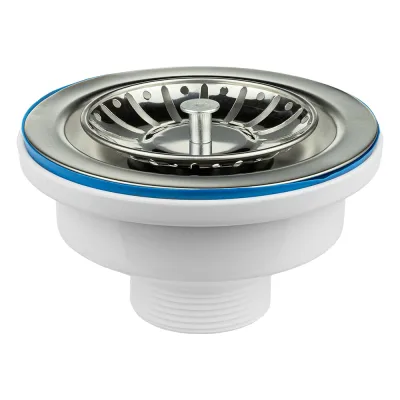 Выпуск в сборе MasterProf 3.1/2" нержавеющая чашка, пластиковые втулка и шток ИС.110642