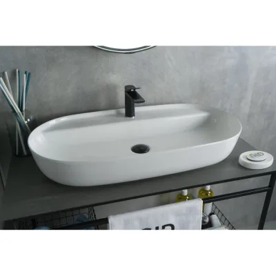 Раковина Gid N9347 накладная белая 81x41x14 51190