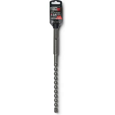 Бур по бетону SDS-max 14x340/200 мм, Х-напайка, 2 спирали METALLICA Ultra 905883