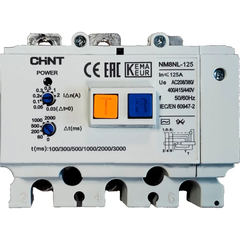 Дифференциальный модуль CHINT NM8NL-125 3P RCD1 449979