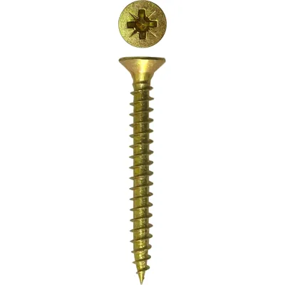 Универсальный саморез Rizzel Pz 3,0x40 желтый цинк 12000 шт 00-00464010