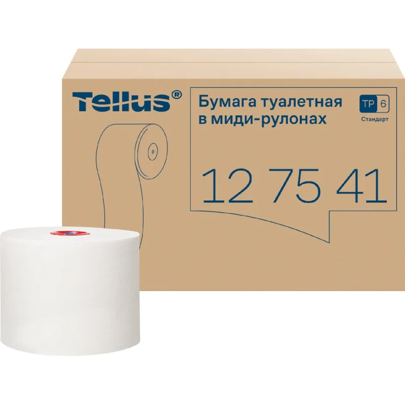 Туалетная бумага TORK Tellus Universal арт. в компактных рулонах мягкая Т6 27 рул. в уп. 21655 127540 127541