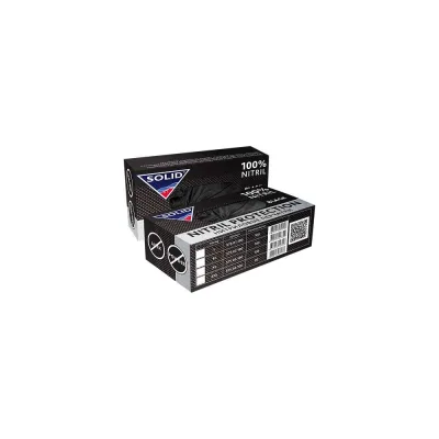 Нитриловые перчатки SOLID NITRIL PROTECTION черные, размер M, упаковка 100шт 575.02.100