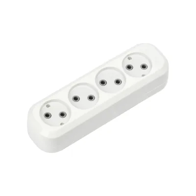 Колодка Smartbuy 4 гнезда 10А/2,2кВт без заземления SBE-10-4-00-N