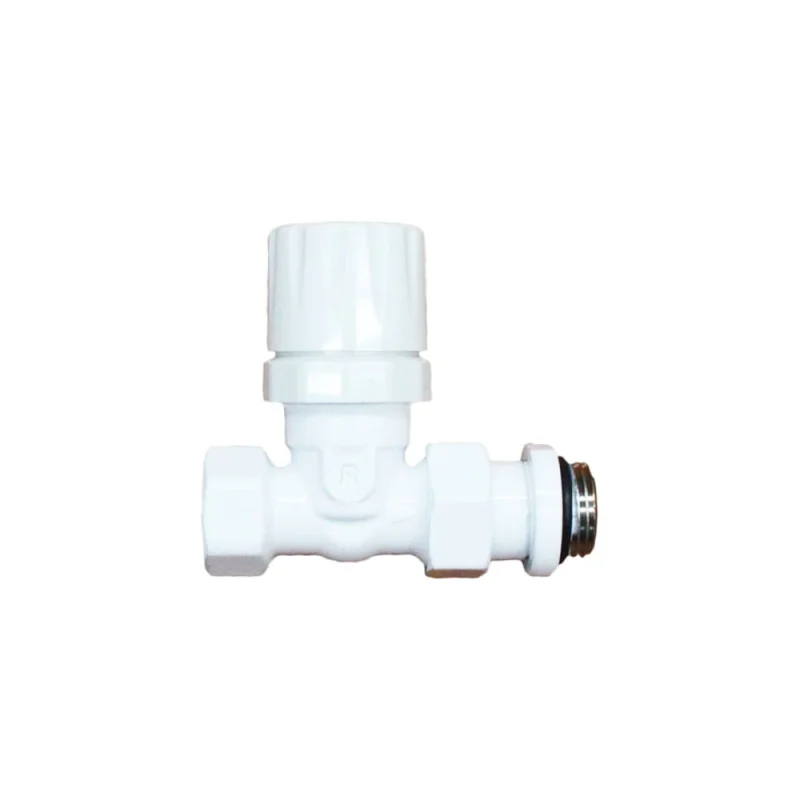 Вентиль термостатический прямой GUARDO Purmo 1/2", с американкой MTB 130 RAL 9016 Белый