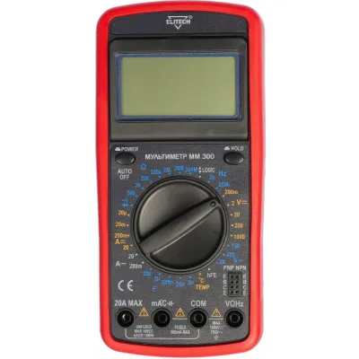 Мультиметр Elitech ММ 300 (пост 1000В/перем 750В) 182087
