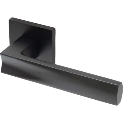 Ручка Doorlock DL Bark A45S Slim Black черная, квадратная розетка, толщина двери 35-55 мм 73250
