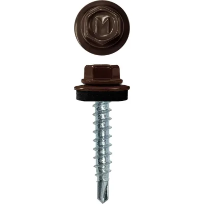 Кровельный саморез Daxmer 4,8x29 RAL 8019 сверло №1, 250шт 00000305559