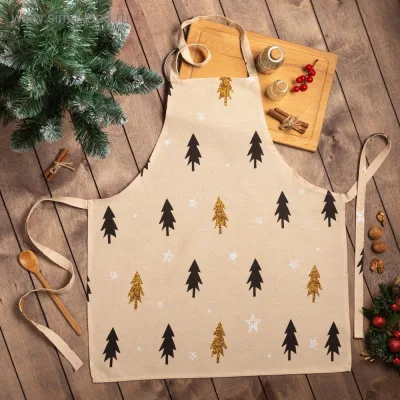 Фартук Доляна "Christmas mood" 60x65см, 100% хлопок, рогожка 164 г/м2 4980239