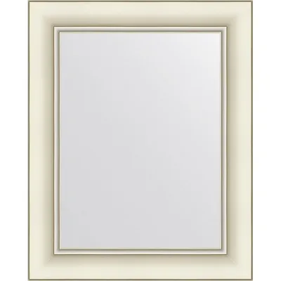 Зеркало EVOFORM в багетной раме - белый с серебром 60 mm (41x51 cm) BY 7625