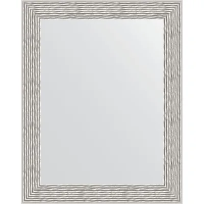 Зеркало EVOFORM в багетной раме - волна алюминий 46 mm (38x48 cm) 3006