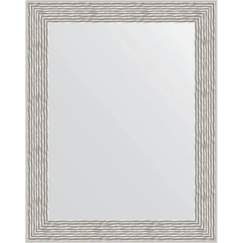 Зеркало EVOFORM в багетной раме - волна алюминий 46 mm (38x48 cm) 3006