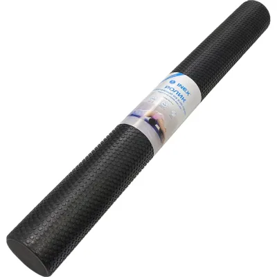 Массажный ролл INEX EVA Foam Roller Фельденкрайз, длина 90 см, диаметр 10 см, черный NL IN-8230-10 10-90-BK