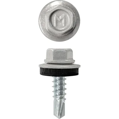 Кровельный саморез Daxmer 4,8x19 RAL 9006 сверло №2, 400 шт 00000310462