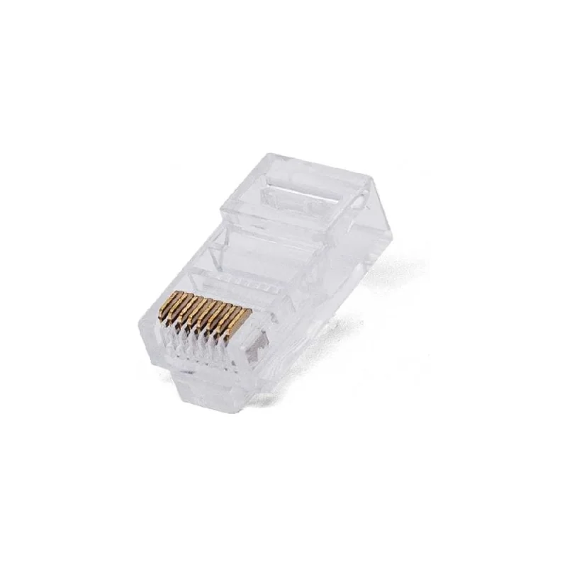 Коннектор Filum rj-45, 5e кат, 8p8c, 6 мкм, универсальный, для одножильного и многожильного кабеля, уп/10 шт FL-NA-PLUG5E-2