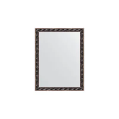 Зеркало EVOFORM в багетной раме - витой махагон 28 mm (35x45 cm) 1328
