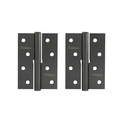 Врезные петли НОРА-М 750-4" ECO левые 100x70x2,5 графит, 2 шт. 18698