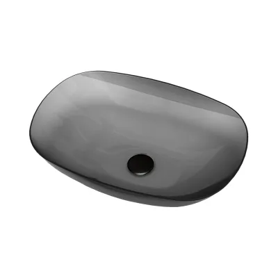 Прозрачная раковина VINCEA 540x360x150, накладная, черный VBS-6T12B