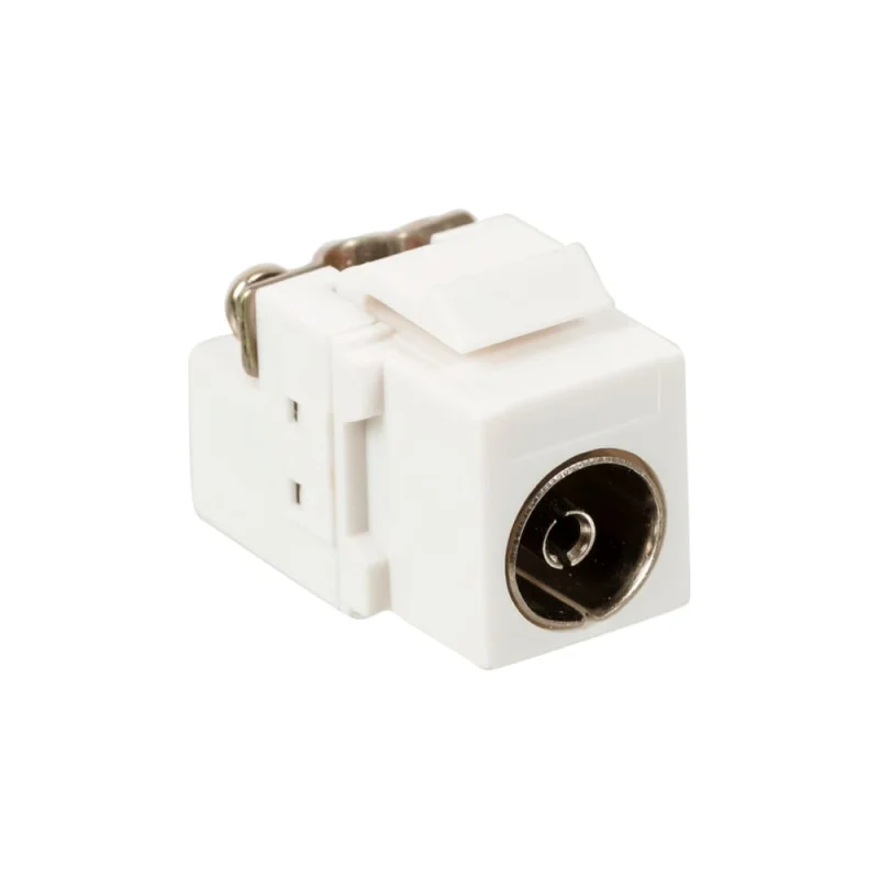 Вставка Keystone LANMASTER TV-розетка, винтовое соединение, белая LAN-OK-TV/S-WH