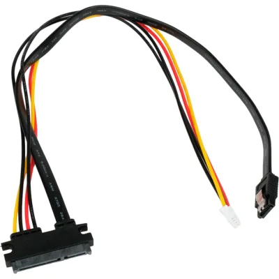 Кабель питания Cablexpert sata, xh2.54 4pin+sata 7pin/sata 7+15pin,40см, медь, пакет, CC-XH2.54-SATA-40CM