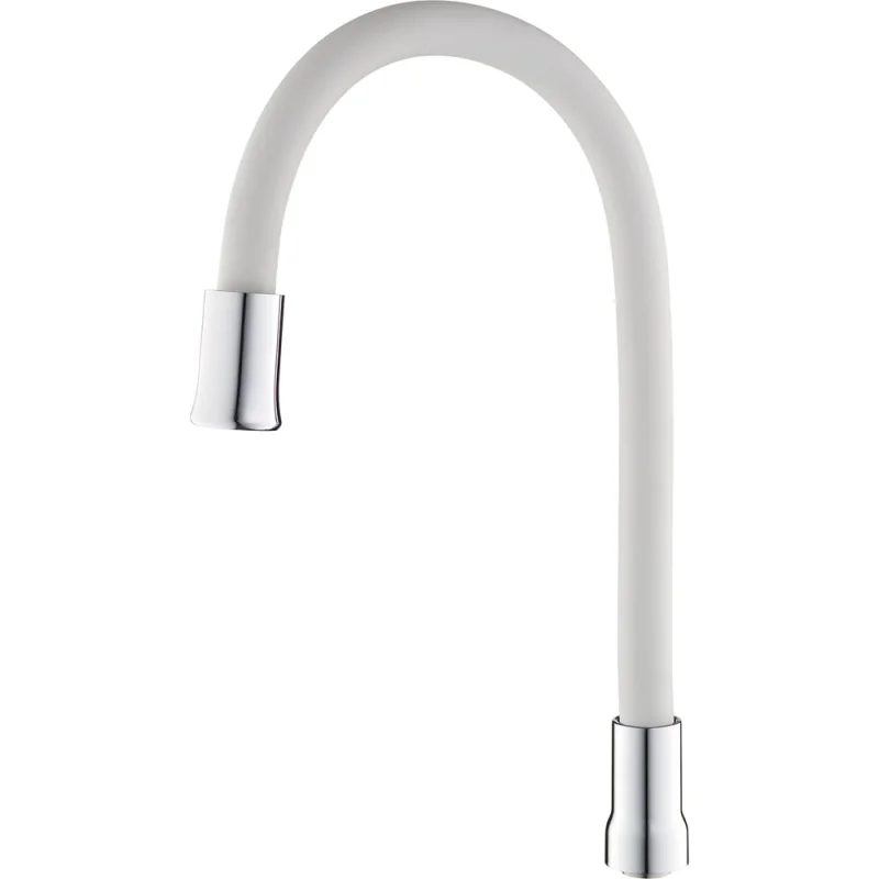 Излив для кухни AQUEDUC 348896, 50 см, гибкий силикон, аэратор и гайка ABS пластик, белый, ЭК000148896
