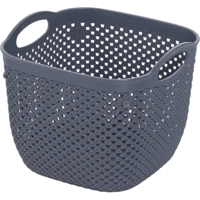 Корзина HOBBY LIFE DIAMOND тёмно-серая 18.8х18.8х15 HL041280DG