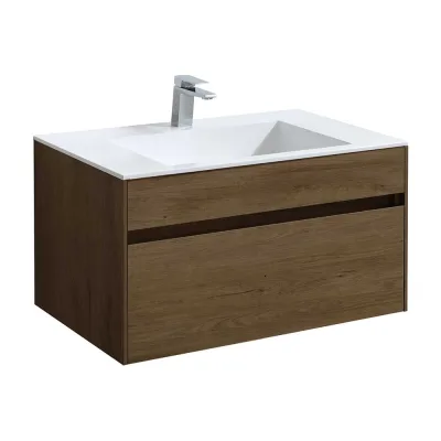 База под раковину VINCEA Chiara 800 подвесная, 1 выкатной ящик soft-close, T. Oak. VMC-2C800TO