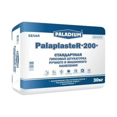 Гипсовая штукатурка PALADIUM Palaplaste R-200 (белая; 30 кг) 83427220