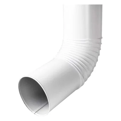 Колено трубы NIKA ПРОЕКТ круглое, сливное, D150 мм, RAL 9003 В0000034466