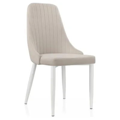 Стул на металлокаркасе Woodville kora white/beige 15222