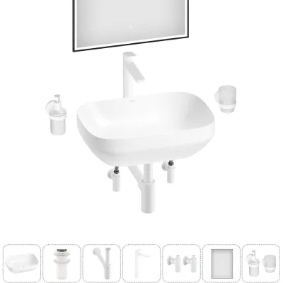 Набор Wellsee 7 в 1 Air Gap S накладная раковина 50x35 см 20218878R