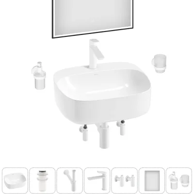 Набор Wellsee 7 в 1 Ideal накладная раковина 50x42 см 20218706R