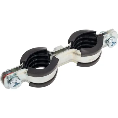 Хомут с EPDM уплотнителем UWS 20-24 мм. ½ ДВОЙНОЙ с гайкой М8 (10 шт) 1347251