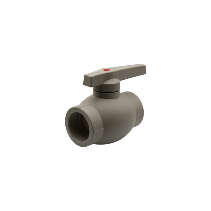 Кран шар EVER 50 ручка PP-R plast серый 538456
