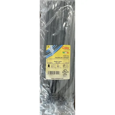 Стяжка для кабеля Terminator 140x2.5 черная, 100 шт. Cobra/Italy 9100229