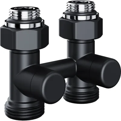 Узел нижнего подключения ROYAL THERMO Design прямой 1/2x3/4 EK (черный) НС-1701217