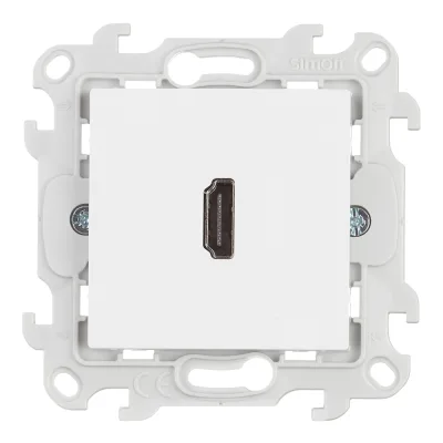 Розетка HDMI Simon 24 Harmonie встраиваемая белая (2411094-030)