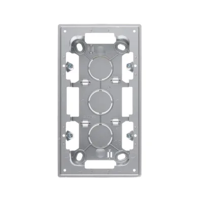 Коробка монтажная Simon 24 Harmonie двухместная накладная алюминий (2400752-033)
