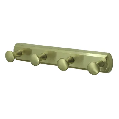 Вешалка для ванной WasserKraft 4 крючка на шуруп металл золото (K-1074BG)