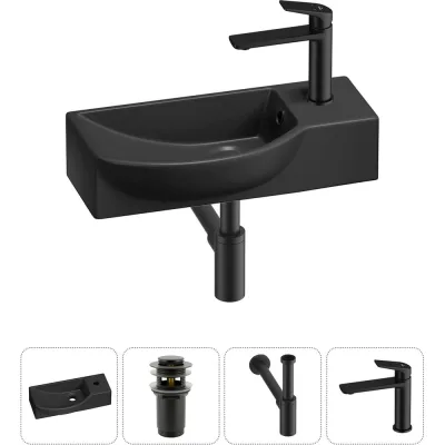 Комплект Wellsee 4 в 1 Lavinia Boho Bathroom Sink накладная/подвесная раковина 45x24 см 20216128R