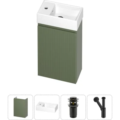 Комплект подвесной тумбы с раковиной для ванной и туалета Wellsee WC Area в наборе 4 в 1 20216860R
