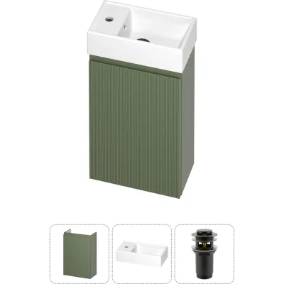Комплект подвесной тумбы с раковиной для ванной и туалета Wellsee WC Area в наборе 3 в 1 20216840R